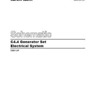 EN CAT Engine - Generator Set C4.4 Electrical System Schematic Manual – PDF DOWNLOAD
