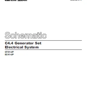 EN CAT Engine - Generator Set C4.4 Electrical System Schematic Manual - PDF DOWNLOAD
