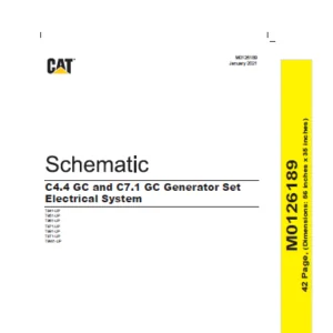 EN CAT Engine - Generator Set C4.4 GC C7.1 GC Electrical System Schematic Manual - PDF DOWNLOAD