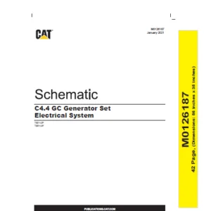 EN CAT Engine - Generator Set C4.4 GC Electrical System Schematic Manual - PDF DOWNLOAD