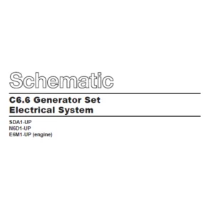 EN CAT Engine - Generator Set C6.6 Electrical System Schematic Manual - PDF DOWNLOAD