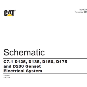 EN CAT Engine - Generator Set C7.1 D125 D135 D150 D175 D200 Genset Electrical System Schematic  Manual  - PDF DOWNLOAD