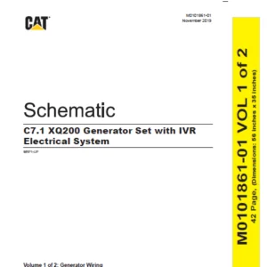 EN CAT Engine - Generator Set C7.1 XQ200 IVR Electrical System  Schematic Manual - PDF DOWNLOAD