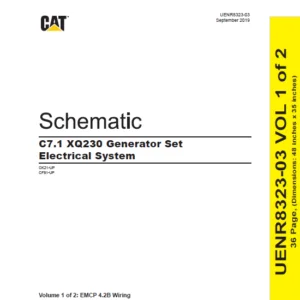 EN CAT Engine - Generator Set C7.1 XQ230 Electrical System Schematic Manual - PDF DOWNLOAD