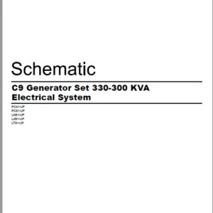 EN CAT Engine - Generator Set C9 330-300 KVA Electrical System Schematic Manual - PDF DOWNLOAD