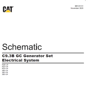 EN CAT Engine - Generator Set C9.3B GC Electrical System Schematic Manual - PDF DOWNLOAD