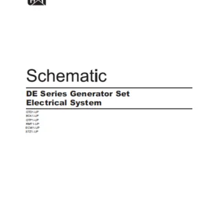 EN CAT Engine - Generator Set DE Series Electrical System Schematic Manual - PDF DOWNLOAD