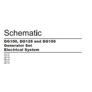 EN CAT Engine - Generator Set DG100 DG125 DG150 Electrical System Schematic  Manual - PDF DOWNLOAD