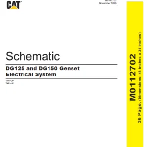 EN CAT Engine - Generator Set DG125 DG150 Genset Electrical System Schematic  Manual - PDF DOWNLOAD
