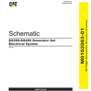 EN CAT Engine - Generator Set DG350-DG450 Electrical System Schematic Manual - PDF DOWNLOAD