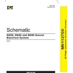 EN CAT Engine - Generator Set DG50 DG60 DG80 Genset Electrical System Schematic  Manual  - PDF DOWNLOAD