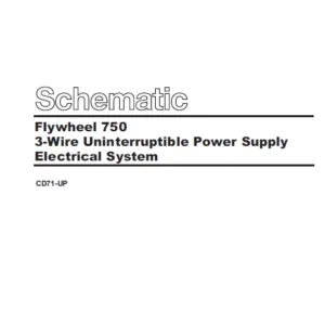 EN CAT Engine - Generator Set Flywheel 750 3-Wire Uninterruptible Power Supply Electrical System Schematic Manual