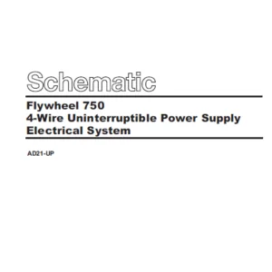 EN CAT Engine - Generator Set Flywheel 750 4-Wire Uninterruptible Power Supply Electrical System  Schematic Manual