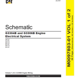 EN CAT Engine - Generator Set G3304B G3306B Engine Electrical System  Schematic Manual - PDF DOWNLOAD