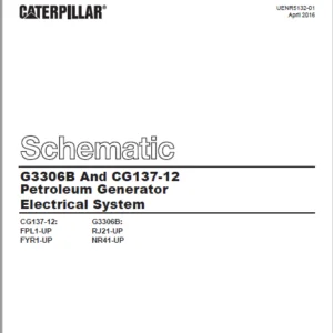 EN CAT Engine - Generator Set G3306B CG137-12 PETROLEUM GENERATOR ELECTRICAL SYSTEM Schematic Manual - PDF DOWNLOAD