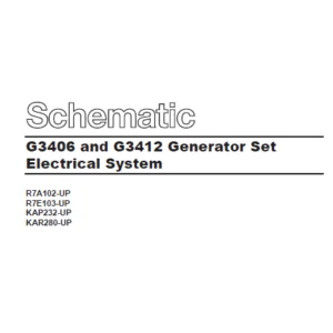 EN CAT Engine - Generator Set G3406 G3412 Electrical System Schematic Manual - PDF DOWNLOAD
