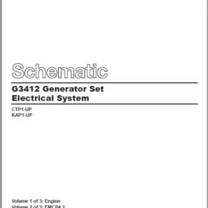 EN CAT Engine - Generator Set G3412 Electrical System Schematic  Manual - PDF DOWNLOAD