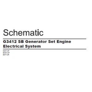 EN CAT Engine - Generator Set G3412 SB Electrical System Schematic Manual - PDF DOWNLOAD