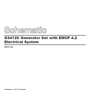 EN CAT Engine - Generator Set G3412C EMCP 4.2 Electrical System  Schematic Manual  - PDF DOWNLOAD