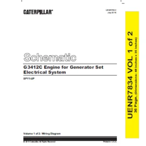 EN CAT Engine - Generator Set G3412C Electrical System Schematic Manual - PDF DOWNLOAD