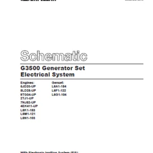 EN CAT Engine - Generator Set G3500 Electrical System Schematic  Manual  - PDF DOWNLOAD