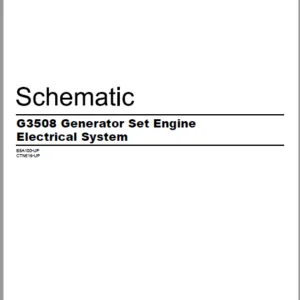 EN CAT Engine - Generator Set G3508 Electrical System Schematic Manual  - PDF DOWNLOAD