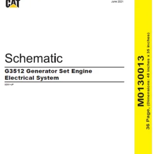 EN CAT Engine - Generator Set G3512 Electrical System Schematic  Manual - PDF DOWNLOAD