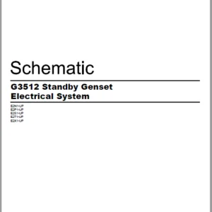 EN CAT Engine - Generator Set G3512 St by Genset Electrical System  Schematic Manual  - PDF DOWNLOAD