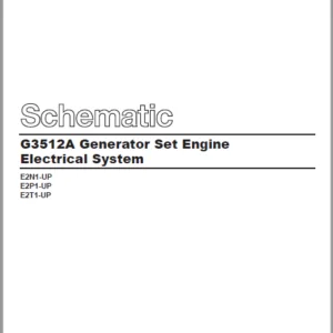 EN CAT Engine - Generator Set  G3512A Electrical System Schematic  Manual - PDF DOWNLOAD