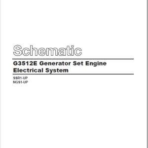 EN CAT Engine - Generator Set G3512E Electrical System Schematic Manual - PDF DOWNLOAD
