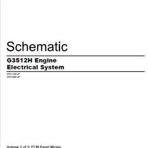EN CAT Engine - Generator Set G3512H Engine Electrical System Schematic Manual - PDF DOWNLOAD