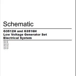 EN CAT Engine - Generator Set G3512H G3516H Low Voltage Electrical System Schematic Manual - PDF DOWNLOAD