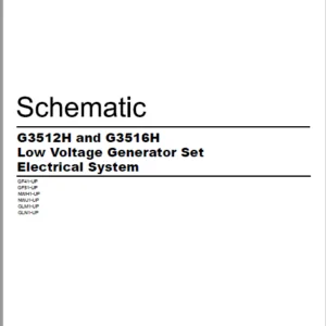 EN CAT Engine - Generator Set G3512H G3516H Low Voltage Electrical System Schematic Manual - PDF DOWNLOAD