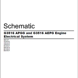 EN CAT Engine - Generator Set G3516 APGG G3516 AEPG Engine Electrical System  Schematic Manual - PDF DOWNLOAD