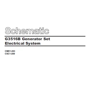 EN CAT Engine - Generator Set G3516B Electrical System Schematic Manual - PDF DOWNLOAD
