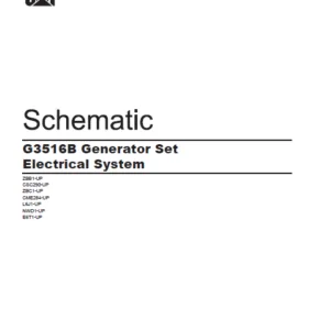 EN CAT Engine - Generator Set G3516B Electrical System -Schematic Manual  - PDF DOWNLOAD