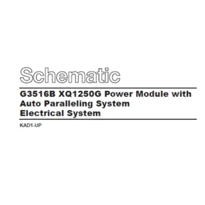 EN CAT Engine - Generator Set G3516B XQ1250G Power Module with Auto Paralleling System Electrical System Schematic Manual