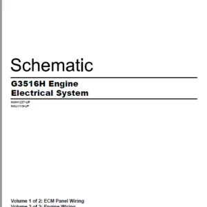 EN CAT Engine - Generator Set G3516H Engine Electrical System Schematic Manual - PDF DOWNLOAD