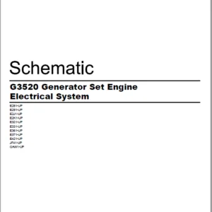 EN CAT Engine - Generator Set G3520 Electrical System  Schematic Manual - PDF DOWNLOAD