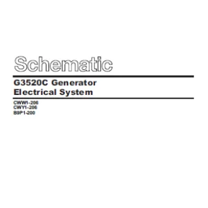 EN CAT Engine - Generator Set G3520C Generator Electrical System  Schematic Manual - PDF DOWNLOAD