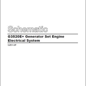 EN CAT Engine - Generator Set G3520E Generator Set Engine Electrical System Schematic Manual