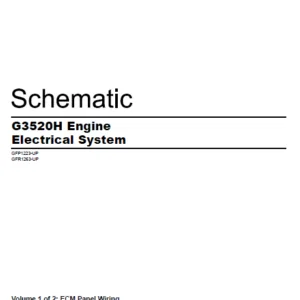 EN CAT Engine - Generator Set G3520H Engine Electrical System Schematic Manual - PDF DOWNLOAD