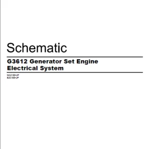 EN CAT Engine - Generator Set G3612 Electrical System Schematic Manual - PDF  DOWNLOAD