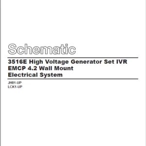 EN CAT Engine - Generator Set  High Voltage IVR EMCP 4.2 Wall Mount Electrical System Schematic Manual