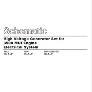 EN CAT Engine - Generator Set High Voltage for 3500 MUI Engine Electrical System Schematic Manual - PDF DOWNLOAD