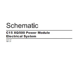 EN CAT Engine - Generator Set C15 XQ500 Power Module Electrical System Schematic Manual - PDF DOWNLOAD