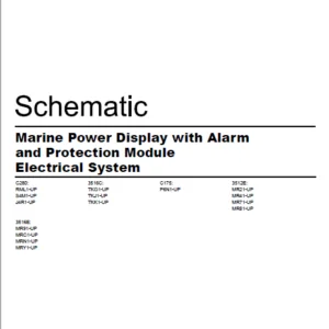 EN CAT Engine - Generator Set Marine Power Display with Alarm Protection Module Electrical System Schematic Manual