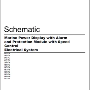 EN CAT Engine - Generator Set Marine Power Display with Alarm Protection Module with Speed Control Electrical System Schematic Manual