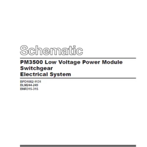 EN CAT Engine - Generator Set PM3500 Low Voltage Power Module Switchgear Electrical System  Schematic Manual