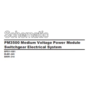 EN CAT Engine - Generator Set PM3500 Medium Voltage Power Module Switchgear Electrical System  Schematic Manual